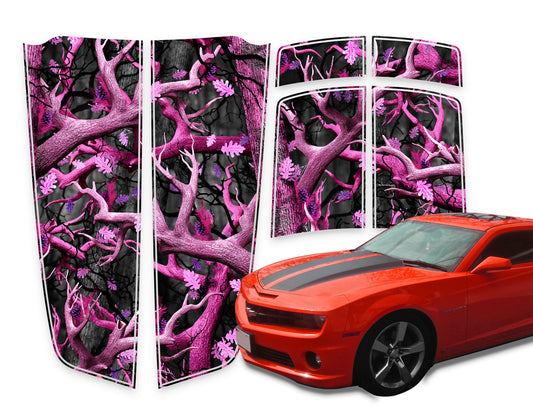 Camaro Racing Stripes Obliteration Pink Die-Cut 2010-2015