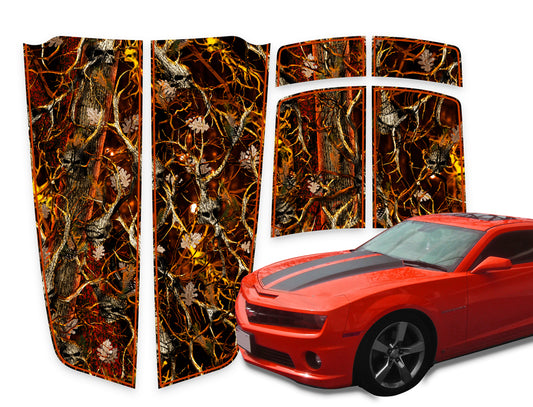 Camaro Racing Stripes Skulls Blaze - Burnt Orange Pinstripe 2010-2015