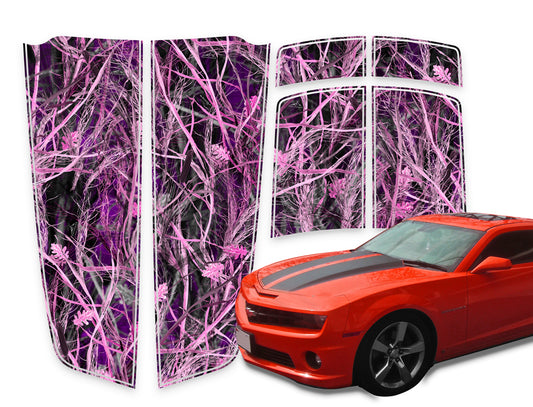 Camaro Racing Stripes Tallgrass Pink Die-Cut 2010-2015