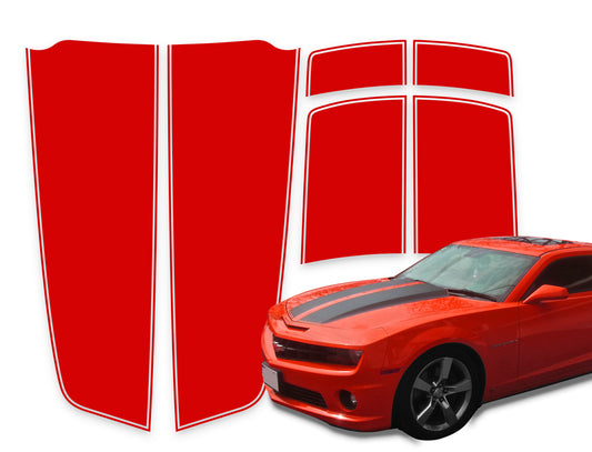 Camaro Racing Stripes Red Die-Cut 2010-2015