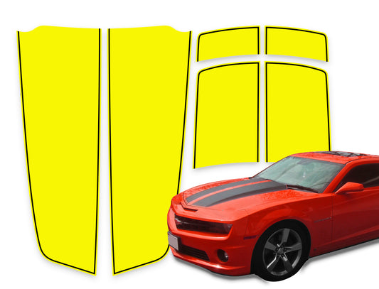 Camaro Racing Stripes Yellow - Black Pinstripe 2010-2015