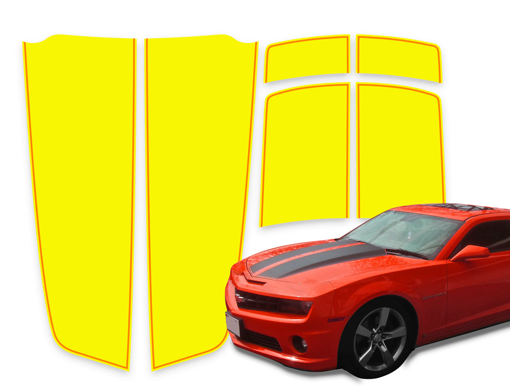 Camaro Racing Stripes Yellow - Orange Pinstripe 2010-2015