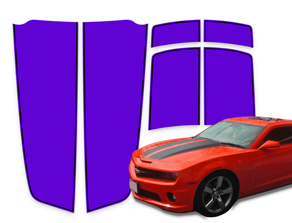 Camaro Racing Stripes Purple - Black Pinstripe 2010-2015