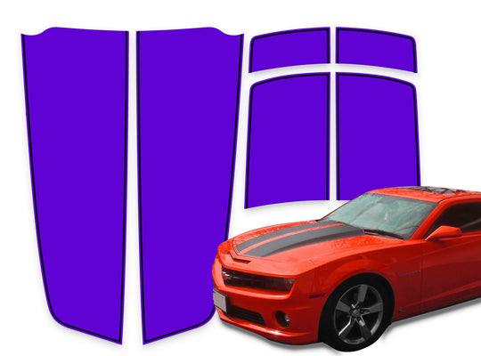 Camaro Racing Stripes Purple - Black Pinstripe 2010-2015