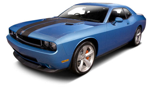 Dodge Challenger Hood Stripes Blue 2011-2014