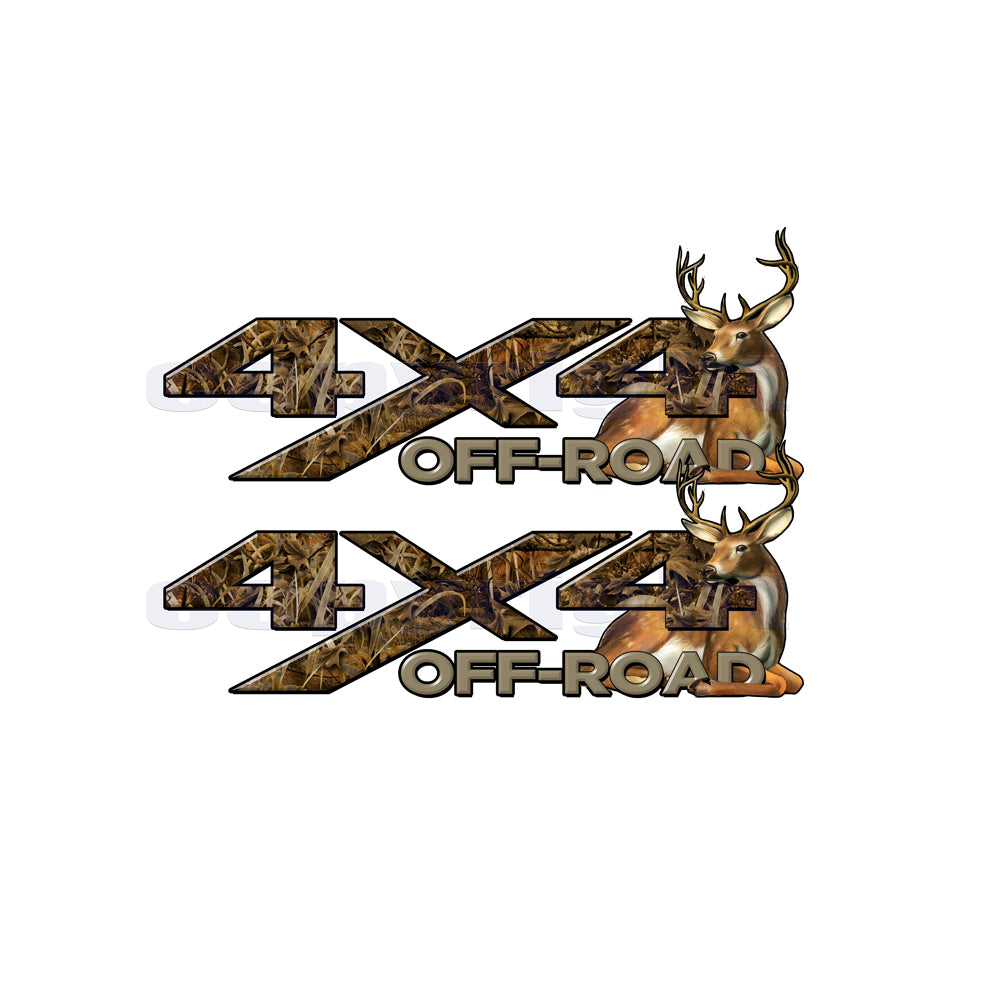 4X4 Offroad Decal Grassland Camo Big Buck