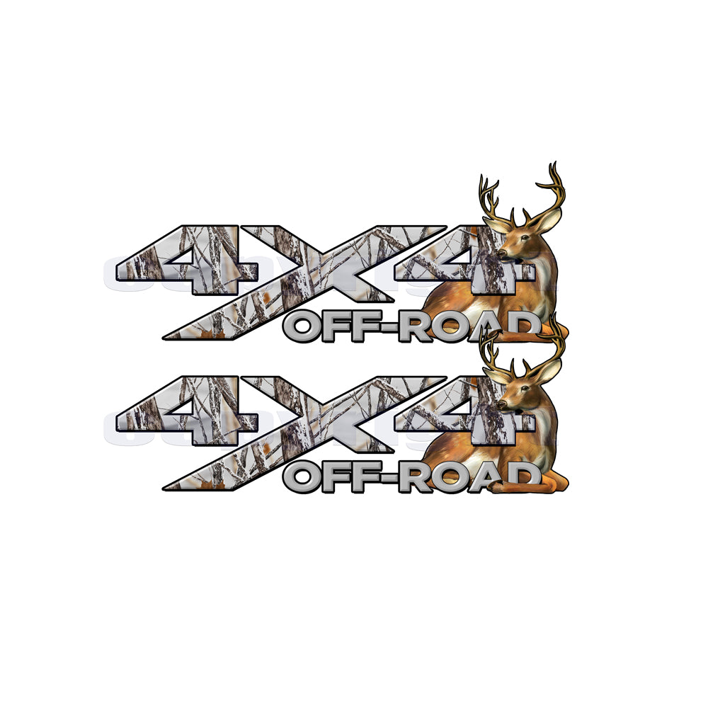4X4 Offroad Decals Snow Storm Camo Big Buck