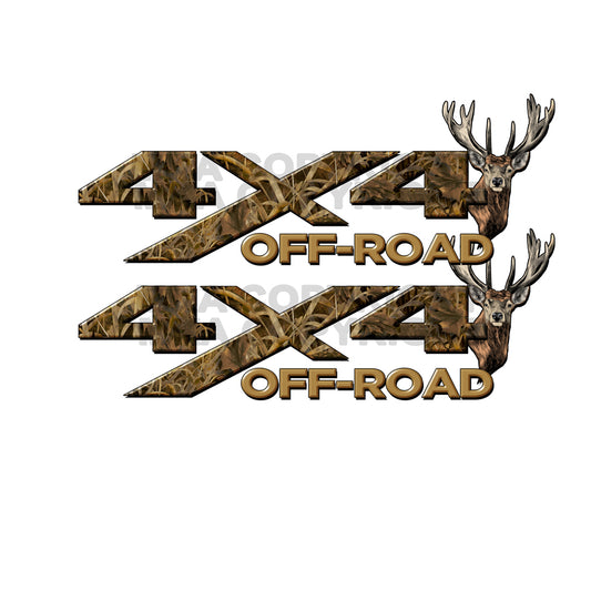 4X4 Offroad Decals MAX CAMO Buck