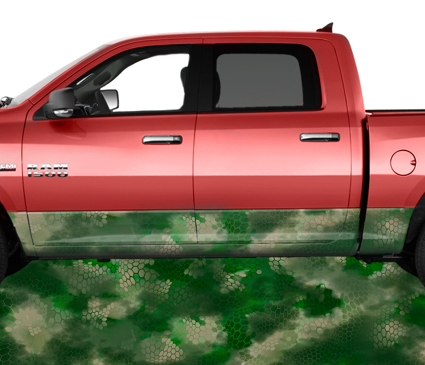 Chameleon Camo Forest Rocker Panel Wrap Graphic Decal Wrap Truck Kit
