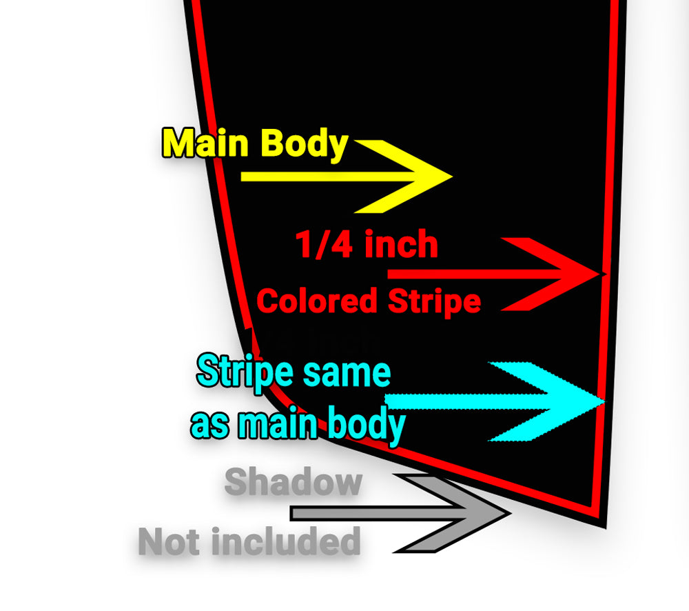 Camaro Racing Stripes Black - Purple Pinstripe 2010-2015