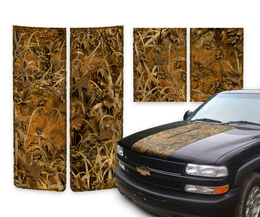 Chevy Silverado Racing Stripes Grassland - Brown Pinstripe 1999-2002