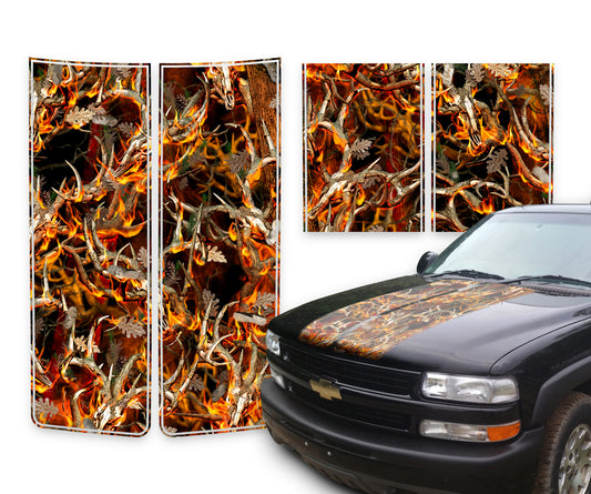 Chevy Silverado Racing Stripes Buck Skulls Blaze - 1999-2002