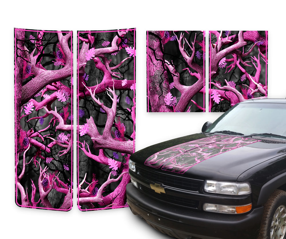 Chevy Silverado Racing Stripes Obliteration Pink - Pink Pinstripe 1999-2002