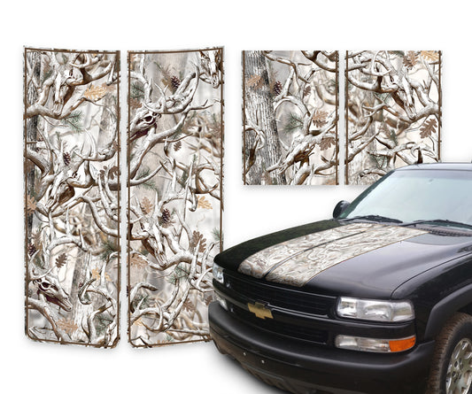 Chevy Silverado Racing Stripes Buck Skulls Snow - Brown Pinstripe 1999-2002