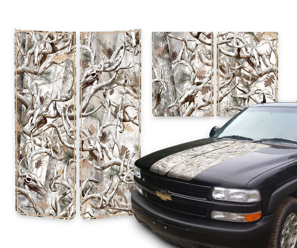 Chevy Silverado Racing Stripes Buck Skulls Snow - Tan Pinstripe 1999-2002