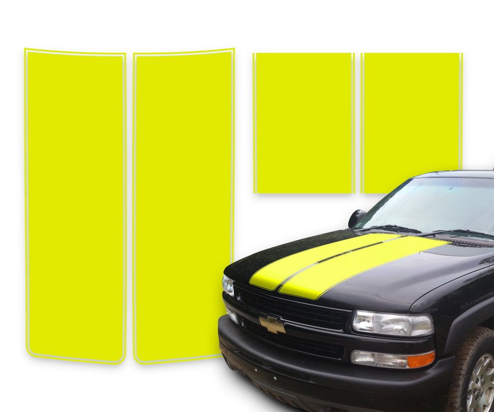 Chevy Silverado Racing Stripes Yellow - 1999-2002