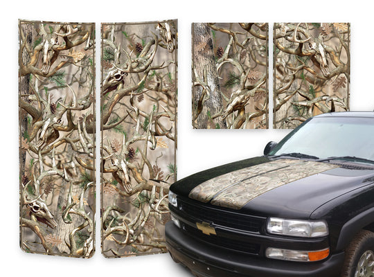 Chevy Tahoe Racing Stripes Buck Skulls - Brown Pinstripe 2000-2006