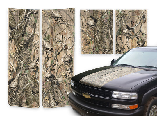 Chevy Tahoe Racing Stripes Skulls - Tan Pinstripe 2000-2006