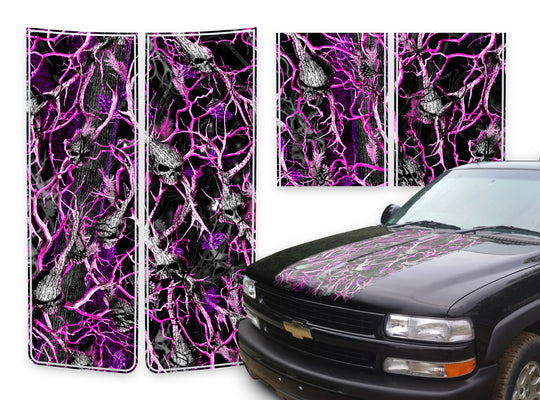Chevy Tahoe Racing Stripes Skulls Pink - 2000-2006