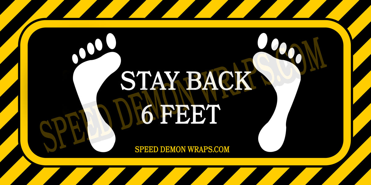 Covid-19 Stay Back 6 Feet Floor Decals