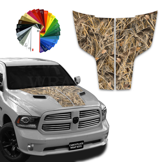 Dodge Ram Hood Stripes Tallgrass Duck Camo 2009-2017