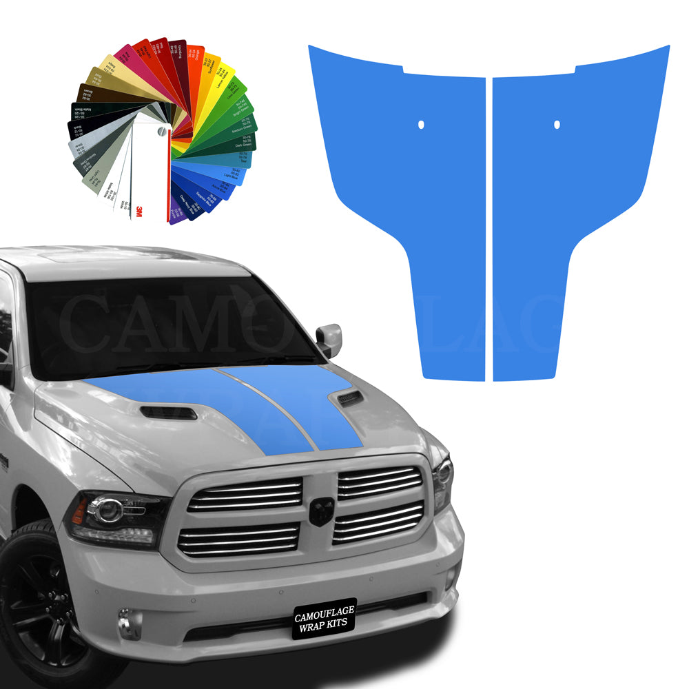 Dodge Ram Hood Stripes Light Blue 2009-2017