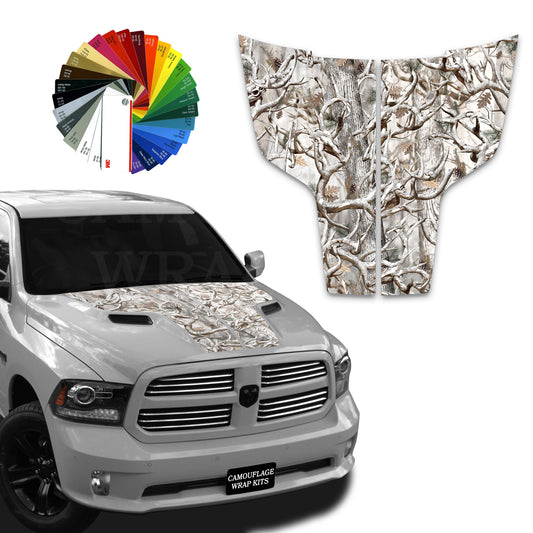 Dodge Ram Hood Stripes Obliteration Snow Buck-Camo  2009-2017