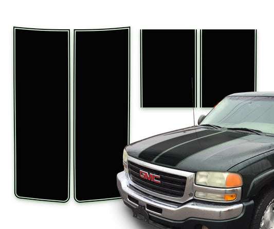 GMC Sierra Racing Stripes Black - 2000-2006