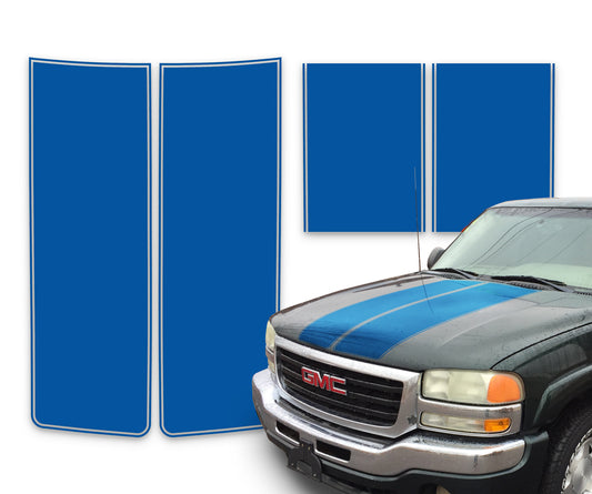 GMC Sierra Racing Stripes Blue - 2000-2006