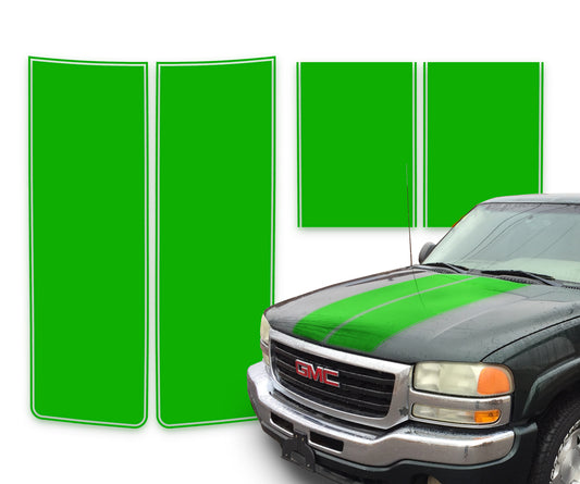 GMC Sierra Racing Stripes Green - 2000-2006