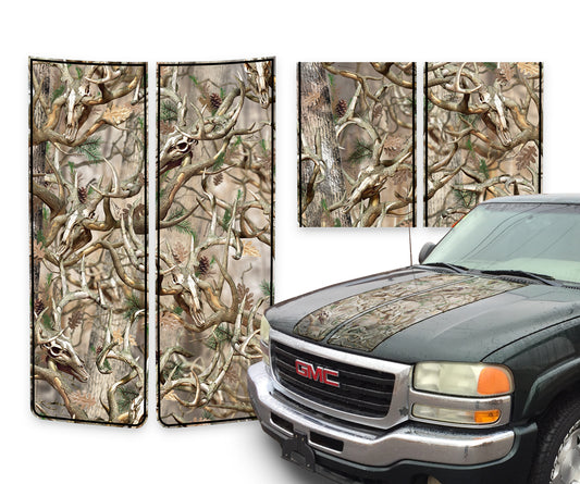 GMC Sierra Racing Stripes Buck Skulls - Black Pinstripe 2000-2006