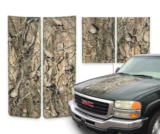 GMC Sierra Racing Stripes Skulls - Green Pinstripe 2000-2006