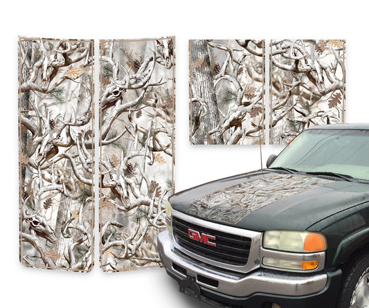 GMC Sierra Racing Stripes Buck Skulls Snow - Beige Pinstripe 2000-2006