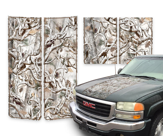 GMC Sierra Racing Stripes Buck Skulls Snow - Brown Pinstripe 2000-2006