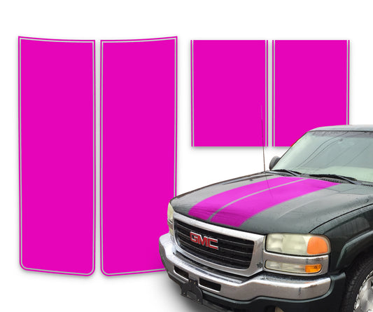 GMC Sierra Racing Stripes Pink - 2000-2006