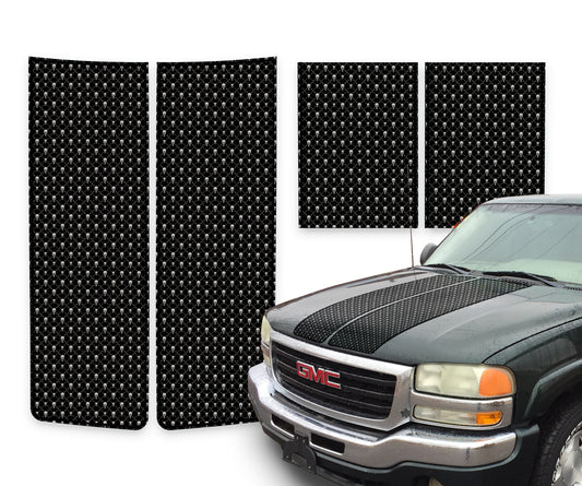 GMC Sierra Racing Stripes Black Skulls - Black Pinstripe 2000-2006