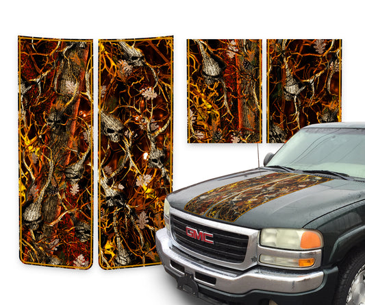 GMC Yukon Racing Stripes Skulls Blaze - Burnt Orange Pinstripe 2000-2006