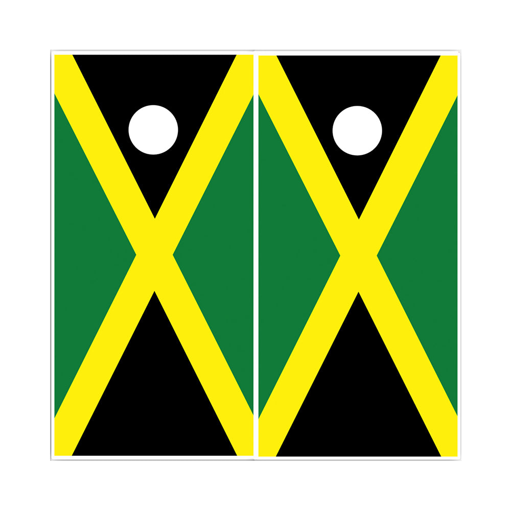Cornhole Board Wraps - Jamaica Flag Jamaican 2 PACK