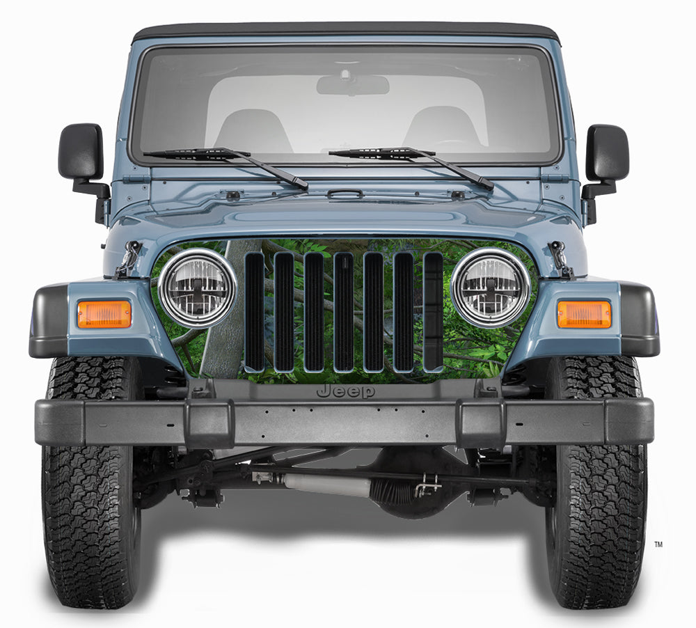 Jeep Grill Wrap - True Forest Camouflage Wrangler 1997-2006