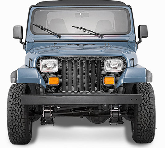 Jeep Grill Wrap - Skull Camo Undead Camouflage Wrangler 1987-1995