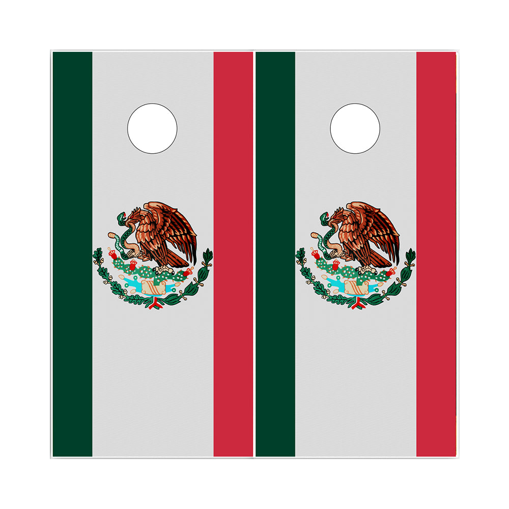 Cornhole Board Wraps - Mexican Flag Mexico 2 PACK