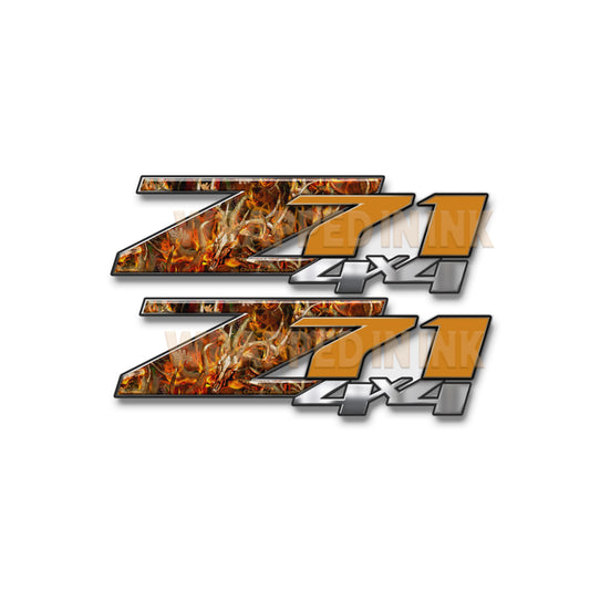 Buck Blaze Camo Z71 4x4 Decals