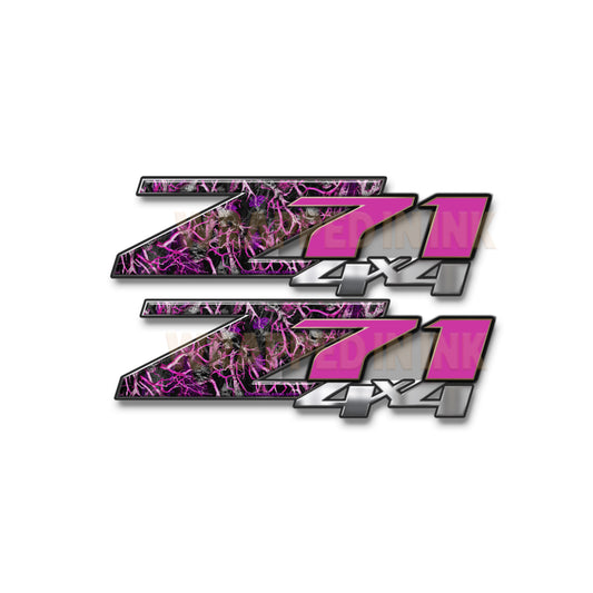 Z71 4x4 Decals Pink Obliteration Skull Camo