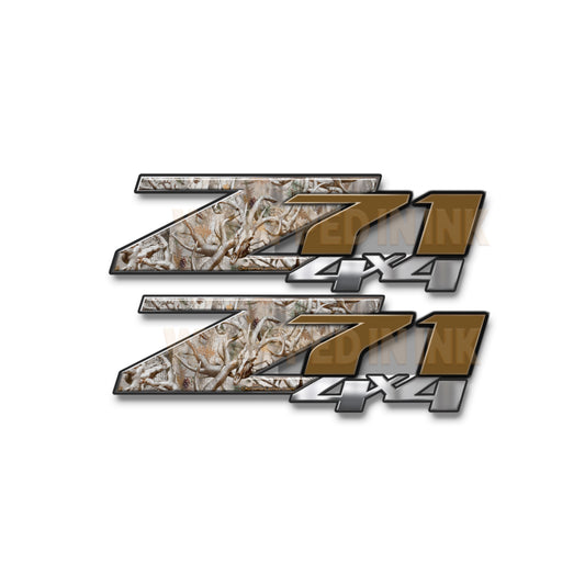 Z71 4x4 Decals Snow Buck Camo