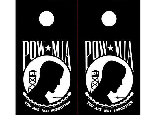 Cornhole Board Wraps - POW Prisoners of War Patriotic Military - 2 PACK