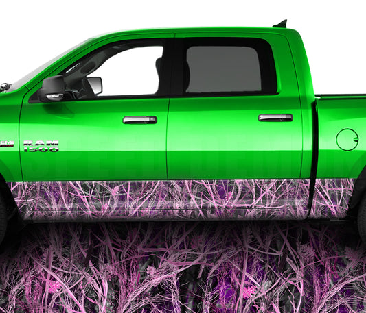 Tallgrass Pink Camo Rocker Panel Wrap Graphic Decal Wrap Truck Kit