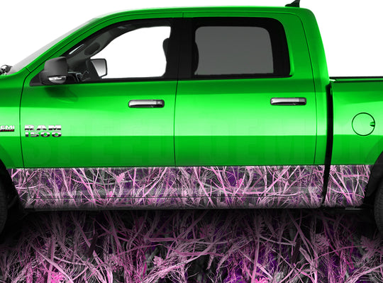 Tallgrass Pink Camo Rocker Panel Wrap Graphic Decal Wrap Truck Kit