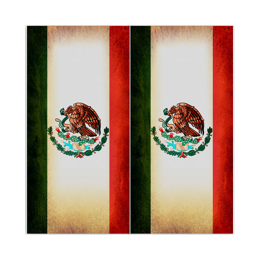 Cornhole Board Wraps - Rustic Mexican Flag Mexico 2 PACK