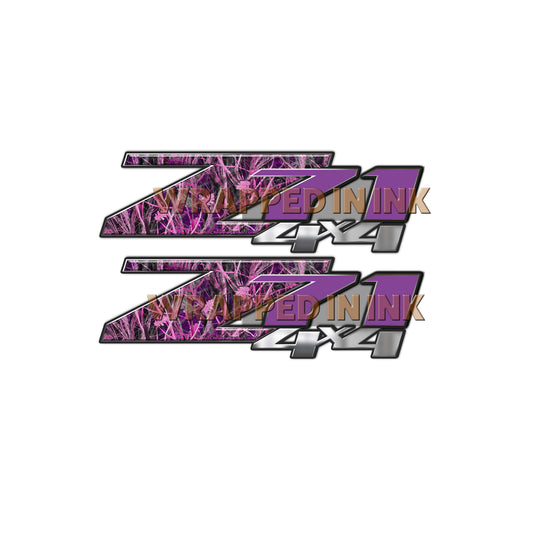 Z71 4x4 Decals Pink Tallgrass Duck Camo