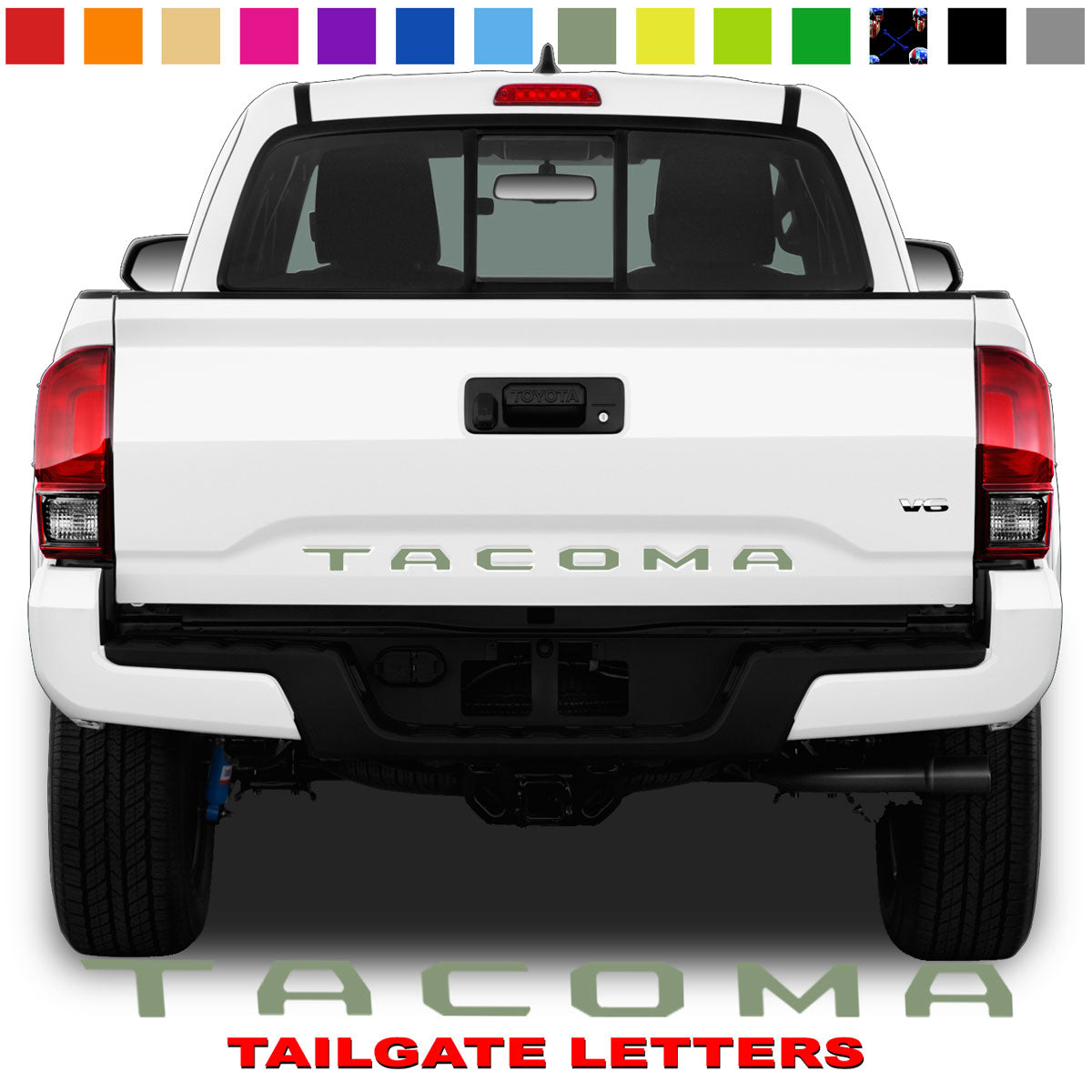 Toyota Tacoma Tailgate Lettering Black